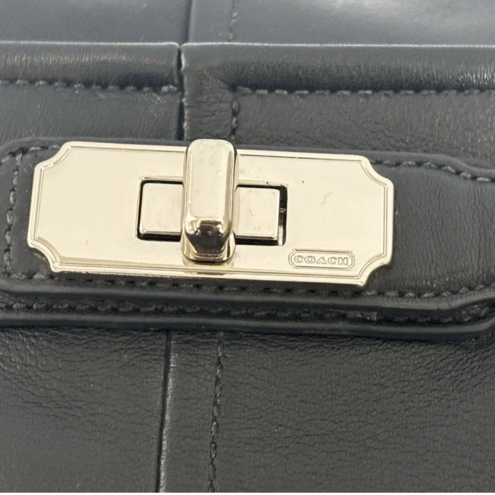 Coach Handbag ShoulderBag 17816 Black Leather Satchel